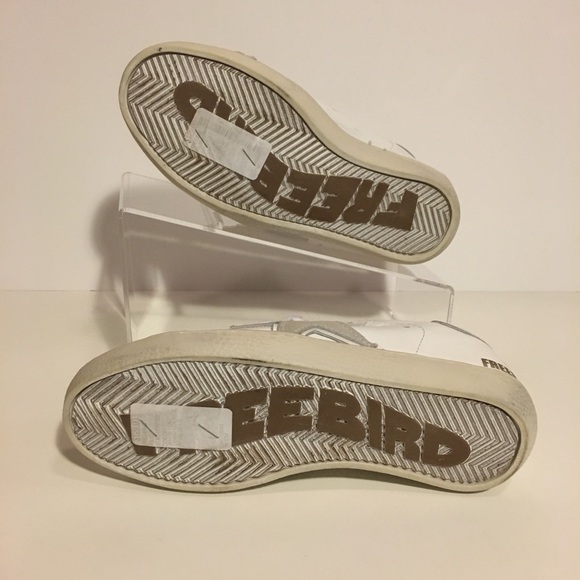 New Steven Madden Freebird White Leather Sneaker - Picture 3 of 8